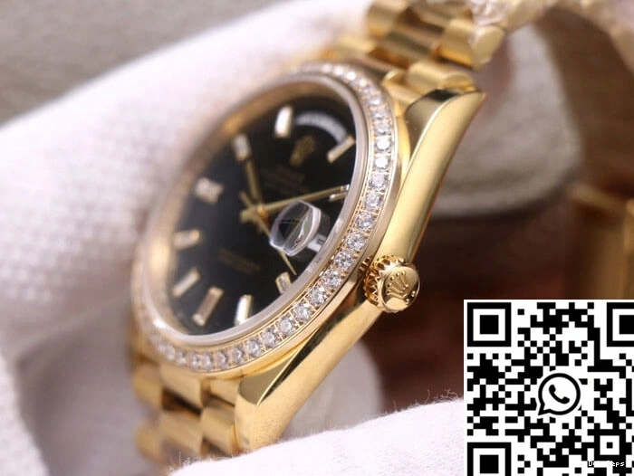 Factory EW Day-Date Yellow Black Dial M228348RBR-0001 Rolex Gold 1114